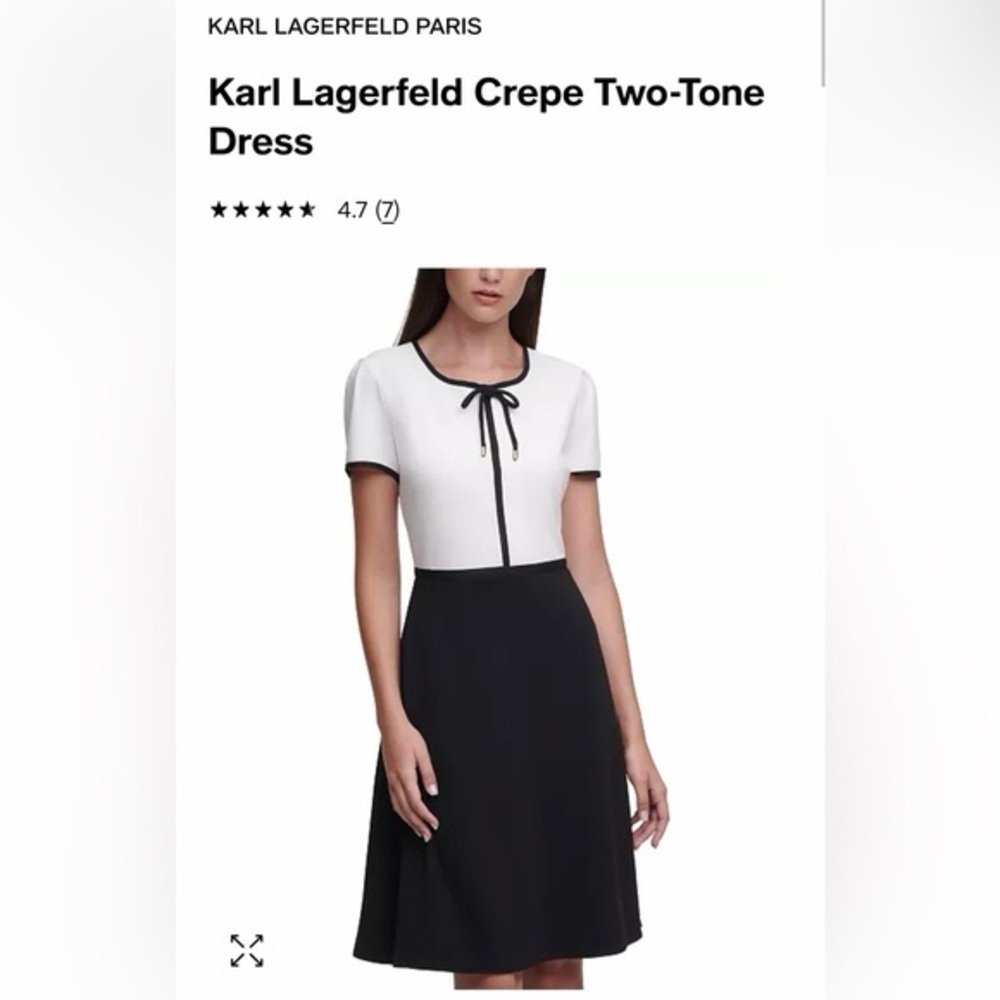 Karl Lagerfeld black white dress NWT